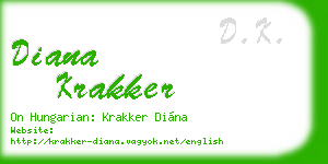 diana krakker business card